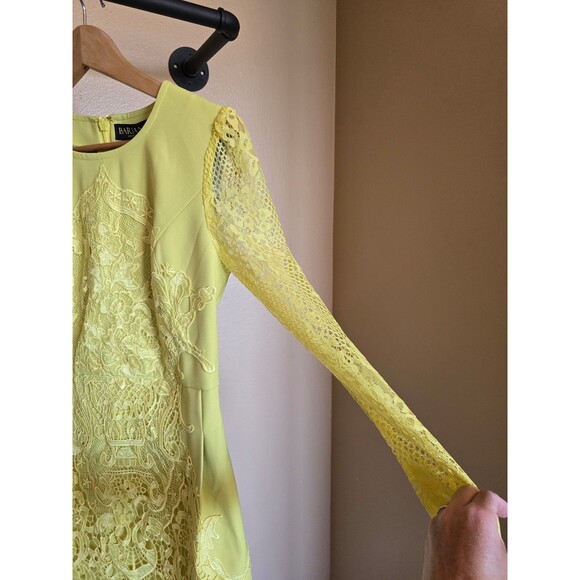 Bariano yellow dress with lace and embroidery new with tags women's size medium - Picture 3 of 10